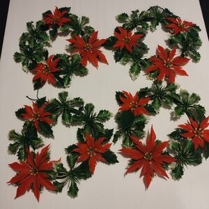 Mid-century Joseph Markovits Christmas Wreaths/Candle Holders- Red and Green